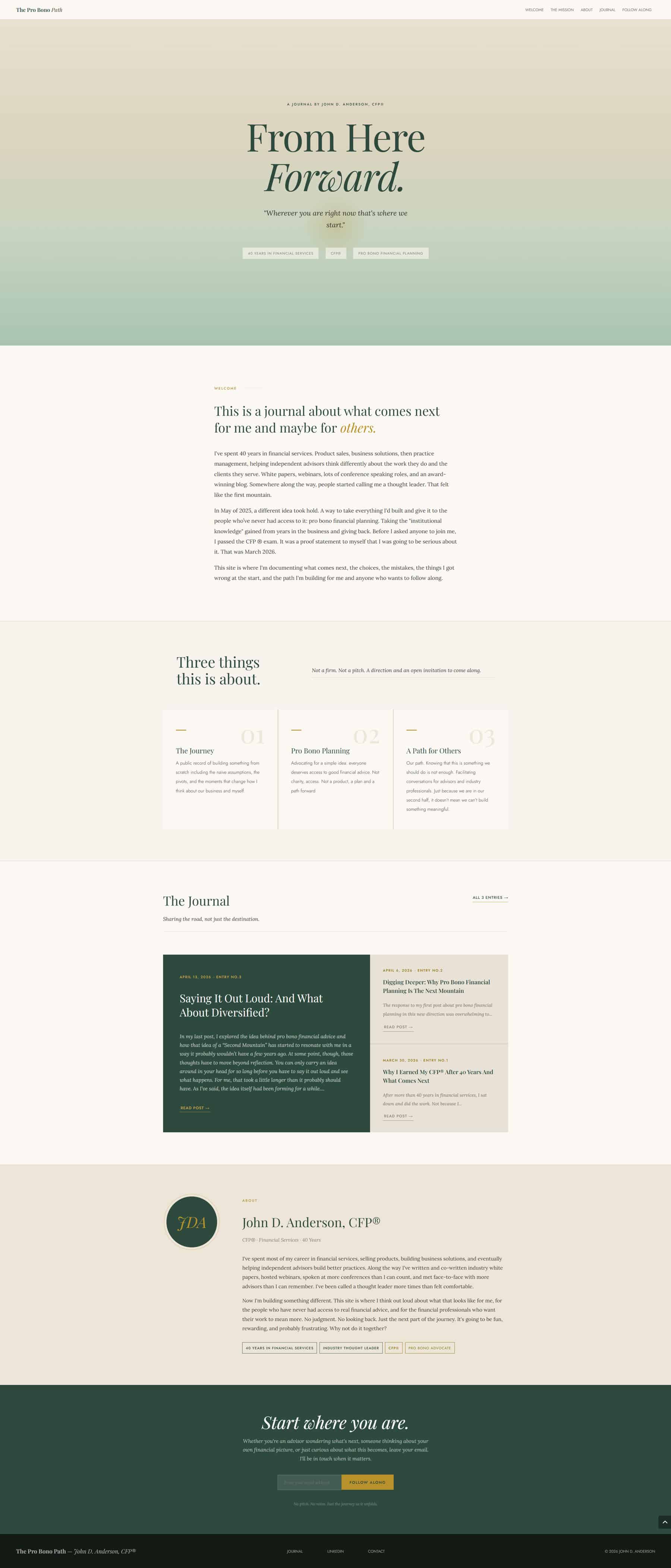 From Here Forward The Pro Bono Path