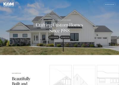 KAM Construction: Custom Home Builder Website